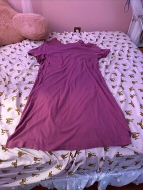 a new day Mauve Short Sleeve Midi T‑Shirt Dress